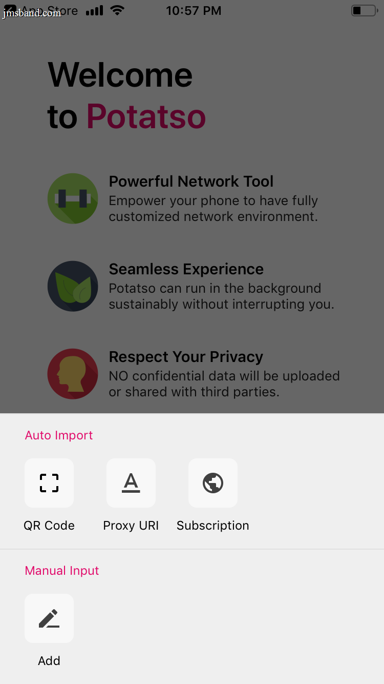 Adding New Proxy Connection